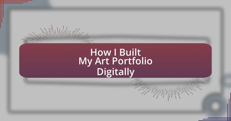 How I Built My Art Portfolio Digitally