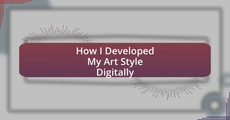 How I Developed My Art Style Digitally