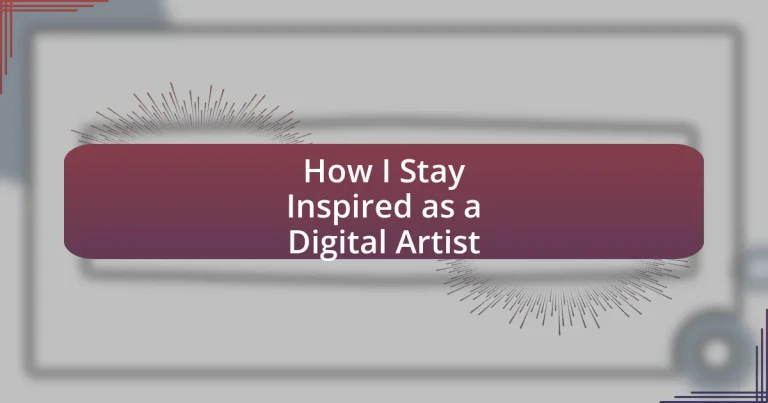 How I Stay Inspired as a Digital Artist