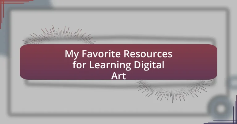 My Favorite Resources for Learning Digital Art