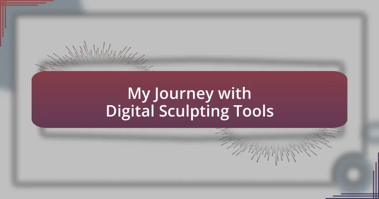 My Journey with Digital Sculpting Tools