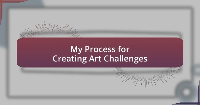 My Process for Creating Art Challenges