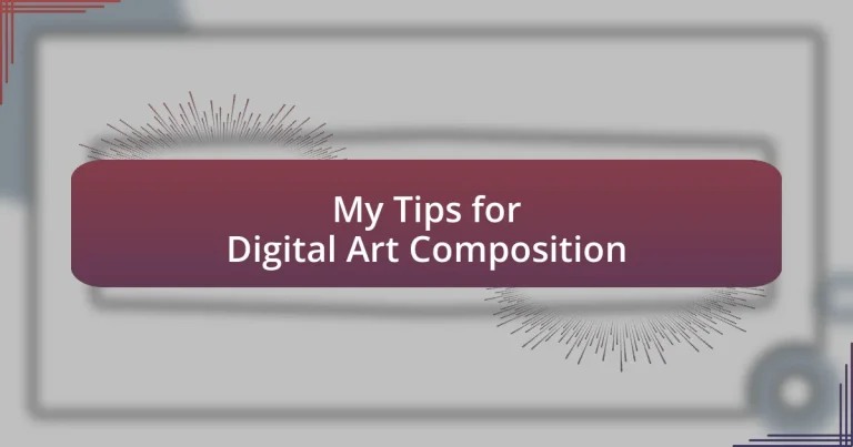 My Tips for Digital Art Composition