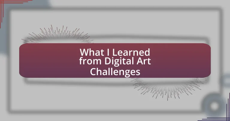 What I Learned from Digital Art Challenges